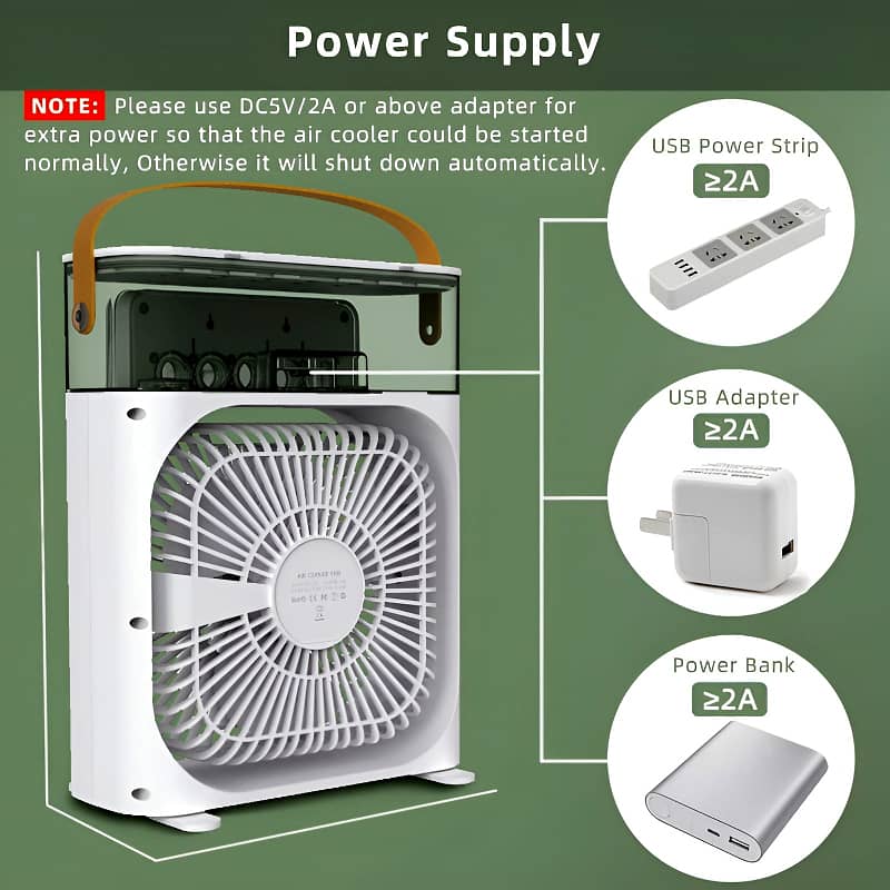 Fan Portable Humidifier Air Conditioner Fan. 10