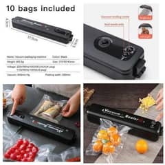 *Automatic Electric Vacuum Sealer Machine With 10 Bags