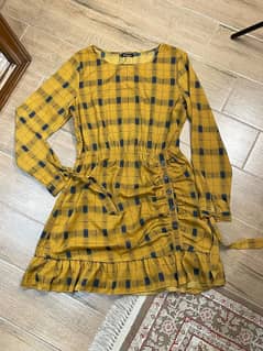 Womens Summer Dress Boohoo Brand New Black and Mustard