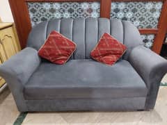 7-seat velvet sofa set with 5 cushions