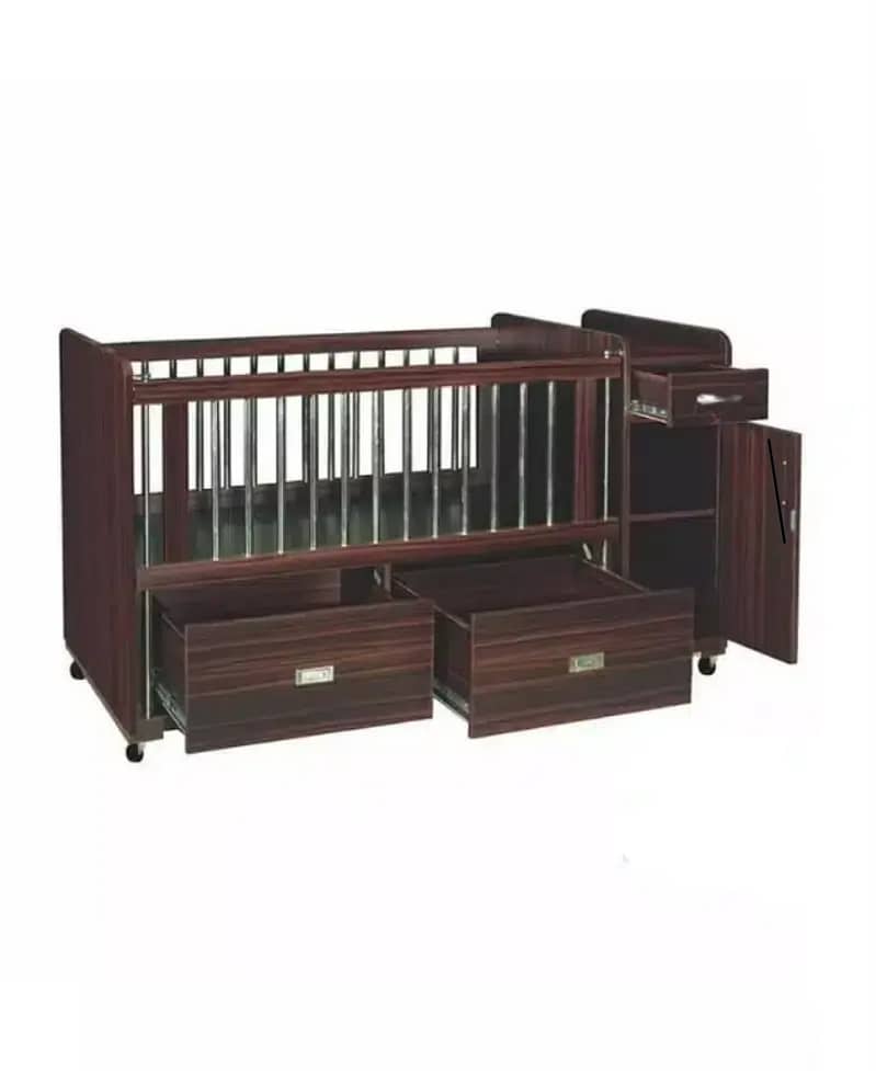 D2 Large Wooden sheet baby Cot with Drawers and storage kids bed 0