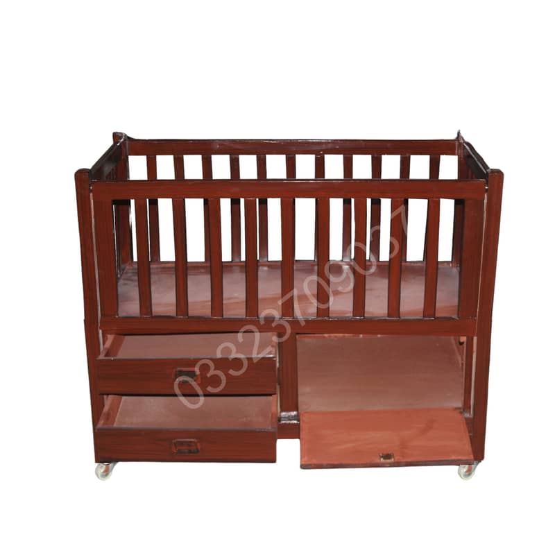 Pure Solid wood baby cot With polish 1