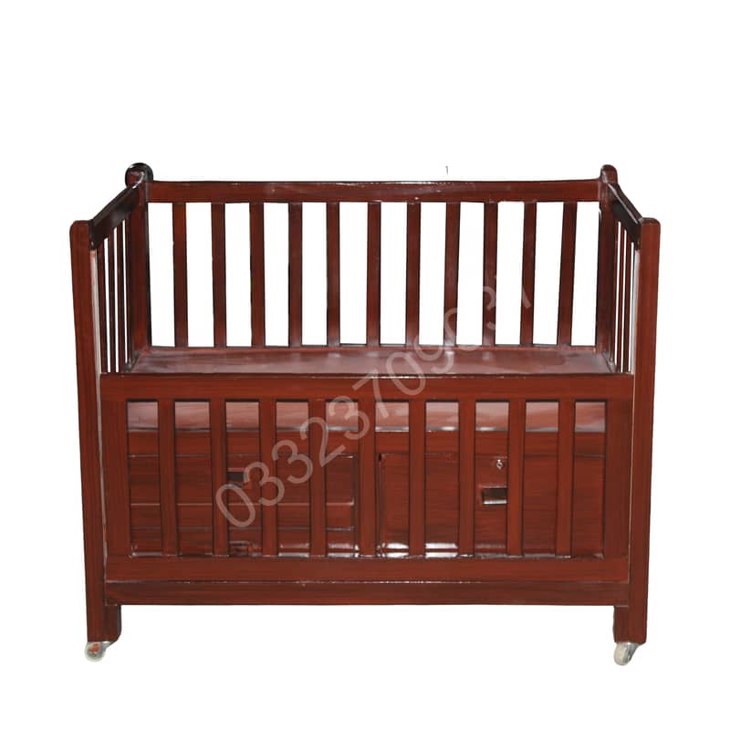 Pure Solid wood baby cot With polish 3