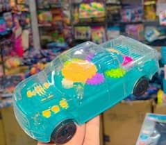 Transparent Musical Car Toy for Kids