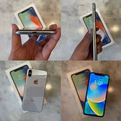 Iphone X with box,64gb PTA approved with 14 mobile covers