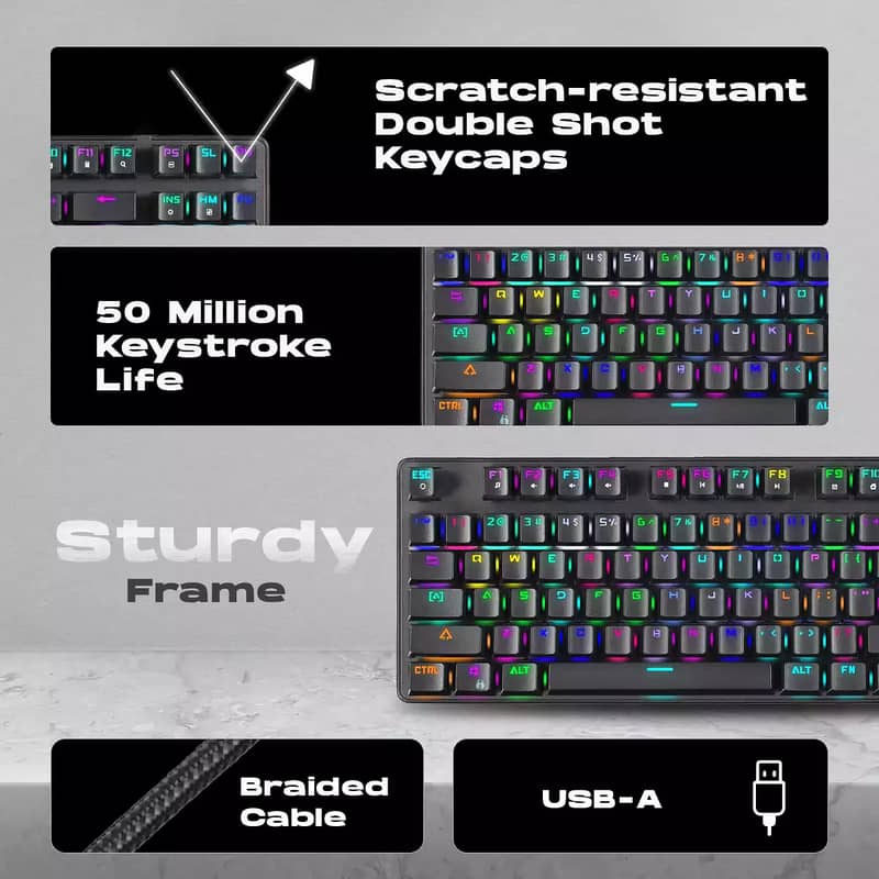 GameStop Full ARGB Gaming Mechanical Keyboard - Tenkeyless – 87 keys 2