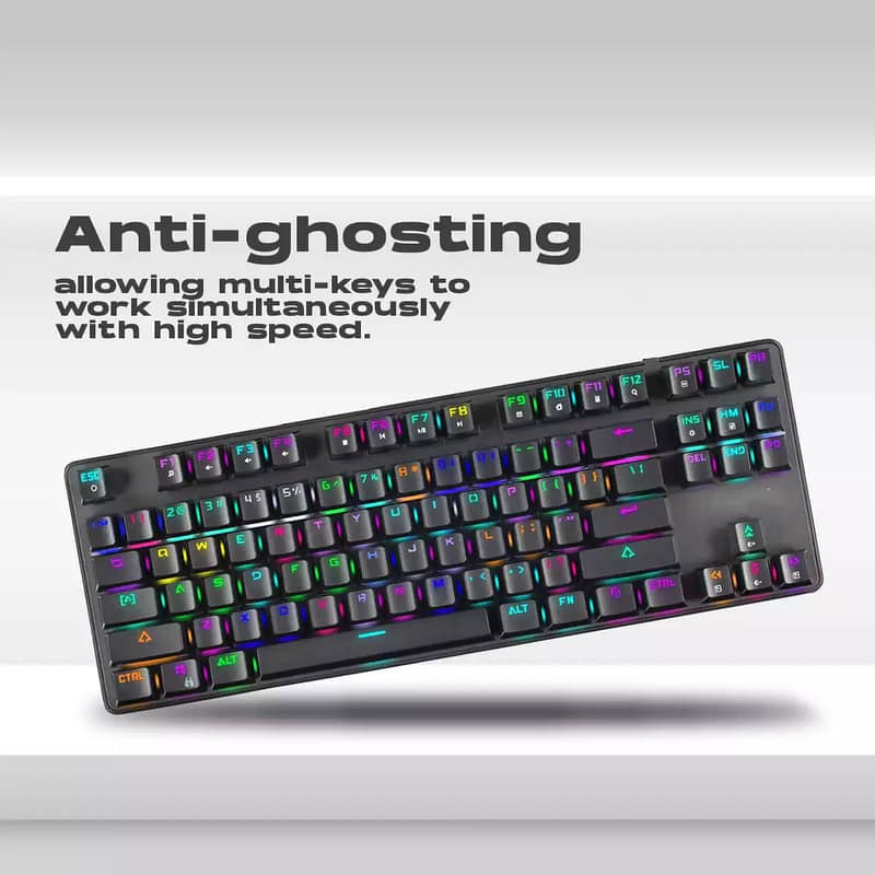 GameStop Full ARGB Gaming Mechanical Keyboard - Tenkeyless – 87 keys 5