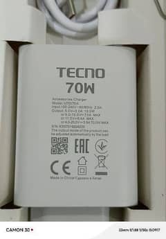 Tecno  70w original charger