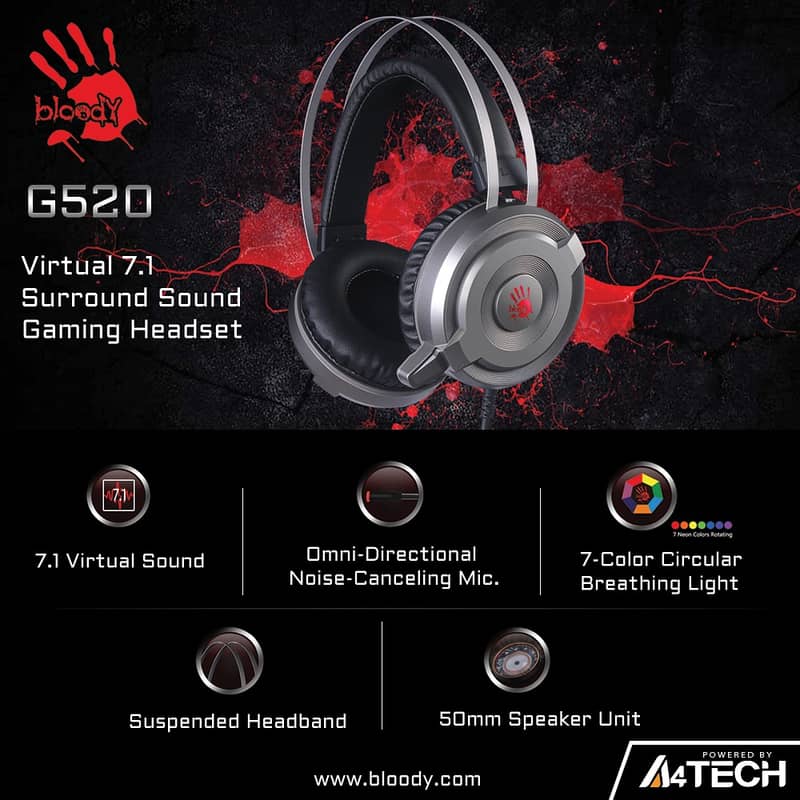 Bloody RGB 7.1 Gaming Headphone Used Stock (Different Prices & Model) 8