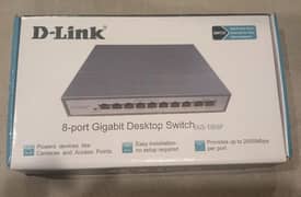 D-Link 8 port gigabits desktop switch (POE)