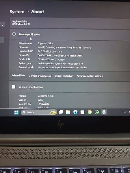 HP Elite book 24gb/ 256gb 3