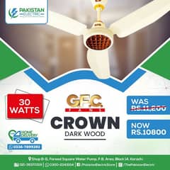Ceiling Fans | 30 Watts | Inverter Fans | GFC Crown | Energy Saving