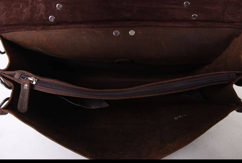 HAND MADE leather bag totally hand made of pure cow leather 4