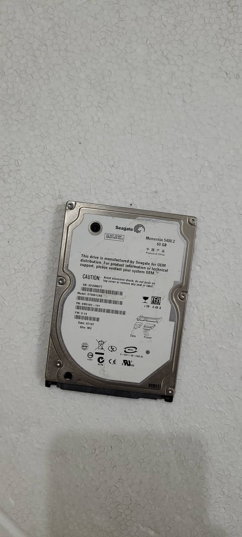 60GB Hard Disk (In Great Condition) for Laptops and PCs 2