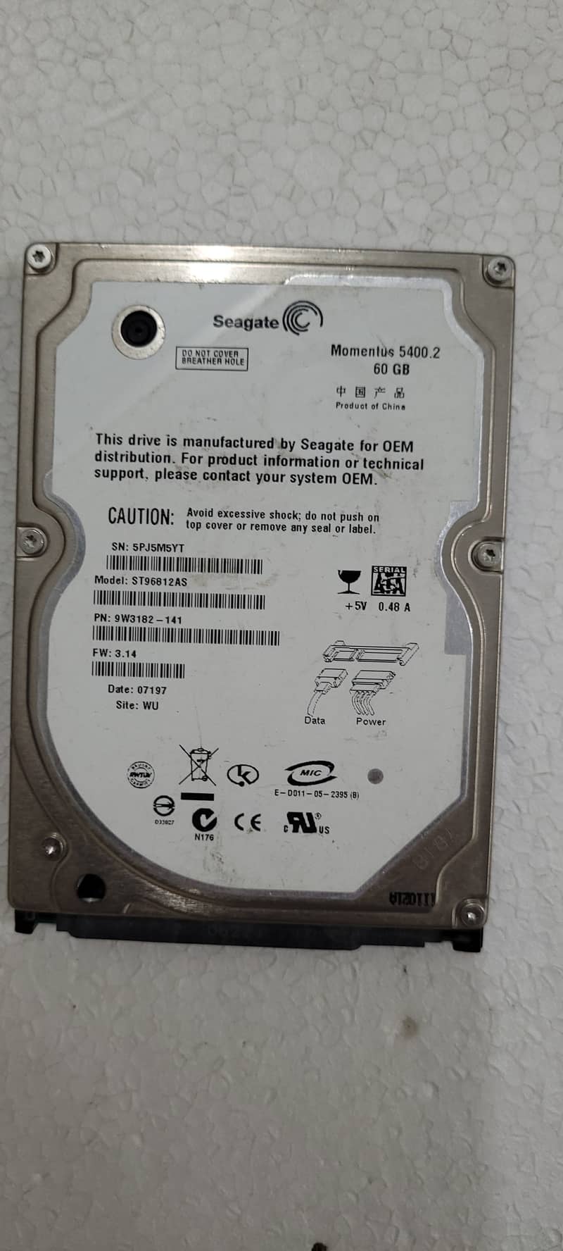 60GB Hard Disk (In Great Condition) for Laptops and PCs 3