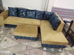 L shape 7 seater sofa set