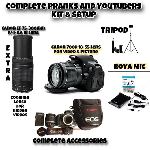 Complete Pranks and youtubers Kit & setup | Canon 700D |Complete setup 0