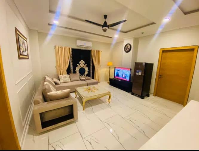 Bahria height 1 furnished 2 bed apartment for rent in phase 1 Bahria Town Islamabad 7