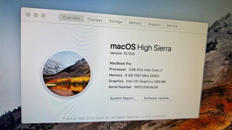Apple macbook pro mid 2010 6