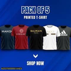 Pack of 5 T shirts for Men