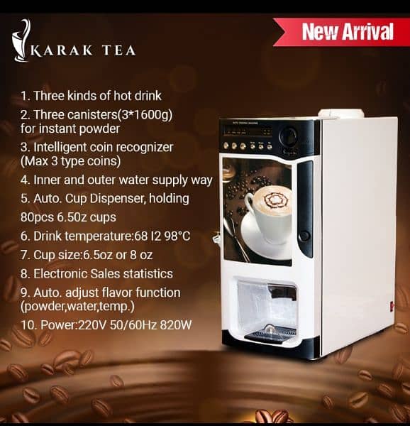 Tea and coffee vending machine/wholesale price/premixes 9