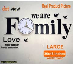 We Are Family Wooden 3D DIY Wall Clock