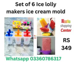 6 PC Ice cream Molds Ice Cream shaping Kulfi Mold