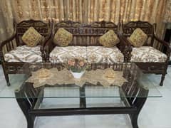 Wooden Sofa Set For Sale With Center Table