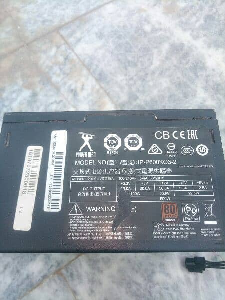 4GB GRAPHIC CARD & GAMING POWER SUPPLY 600WATT 2