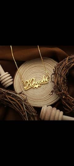 i am selling 24k gold plated name pendant