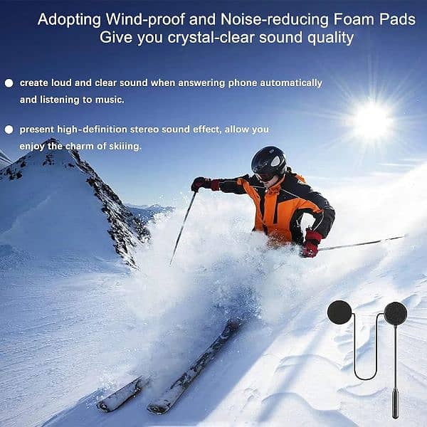 Bluetooth headphone with stereo sound quality bike helmet headphone 5