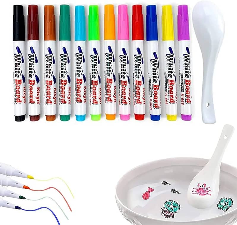 11Pcs Multicolor Magical Water Floating Painting Pen 0