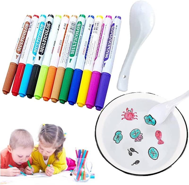 11Pcs Multicolor Magical Water Floating Painting Pen 7