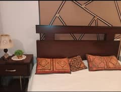 MDF and wooden bed