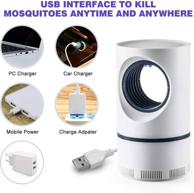 Mosquito Trap Device,Suction Type, Insect Trap, UV Light Source, 7