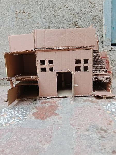 hand made cardboard house 0