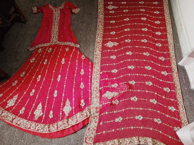 bridal dress and mehndi dress 8