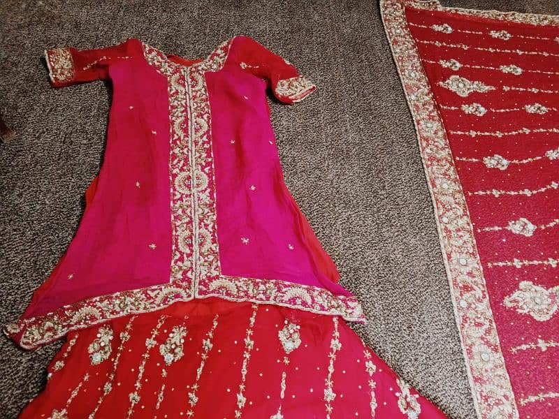 bridal dress and mehndi dress 15