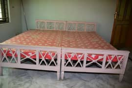 Double Beds With Dressing Table And Two Side Tables (WODDEN)