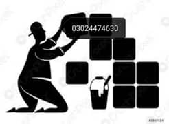 Tile Fixer, Marble fixing, Paint, Repaint services available
