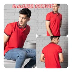 Men stitched pique polo shirts