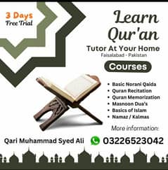 Learn Quran home tuitor fsd