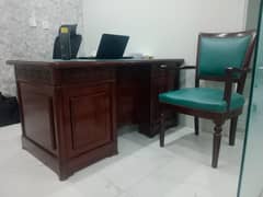 Executive Table Revolving Chair & Visitor Chair Available