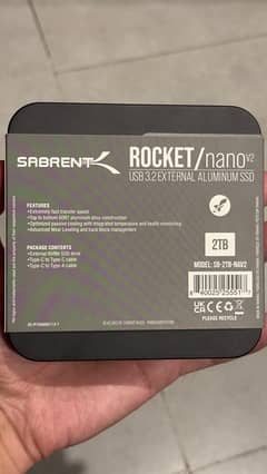 Sabrent Rocket Nano v2 nvme usb high speed drive