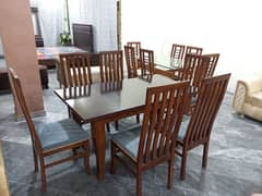 luxury dining table/shesham wood chairs/solid wood center table set