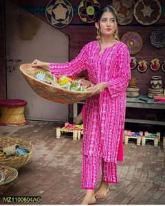 2 Pcs lawn chunri suit