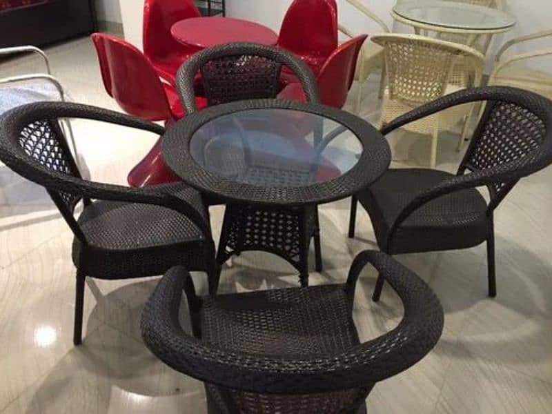 Rattan Garden Lawn Outdoor Furniture - Restaurant cafe rooftop chairs 1