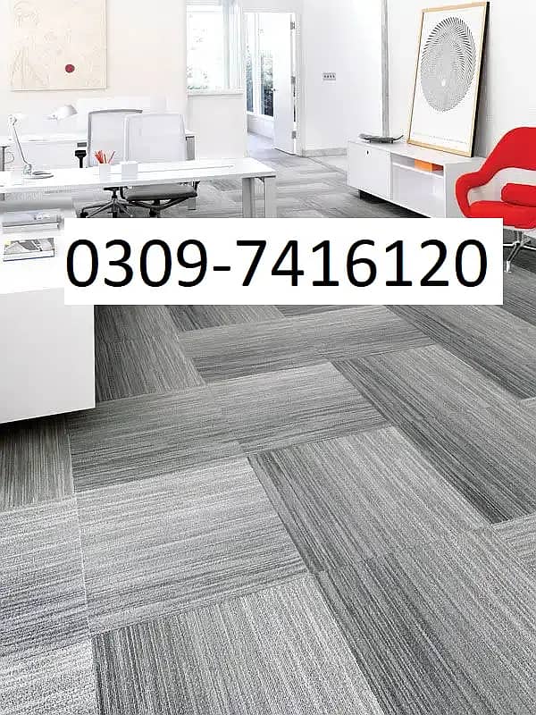 PVC Vinyl Floor, Wooden floor, Carpet tiles, wallpapers in Lahore 12