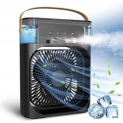Portable 3 In 1 Fan AIr Conditioner Air Cooler 7 Color LED Light