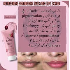 Refreshing  cranberry face  and lips scrub